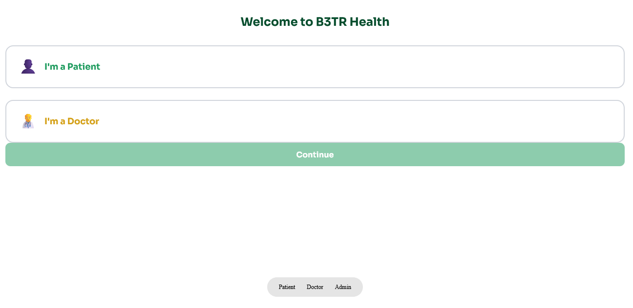 B3TR Health: Multi-Role Patient & Doctor Platform