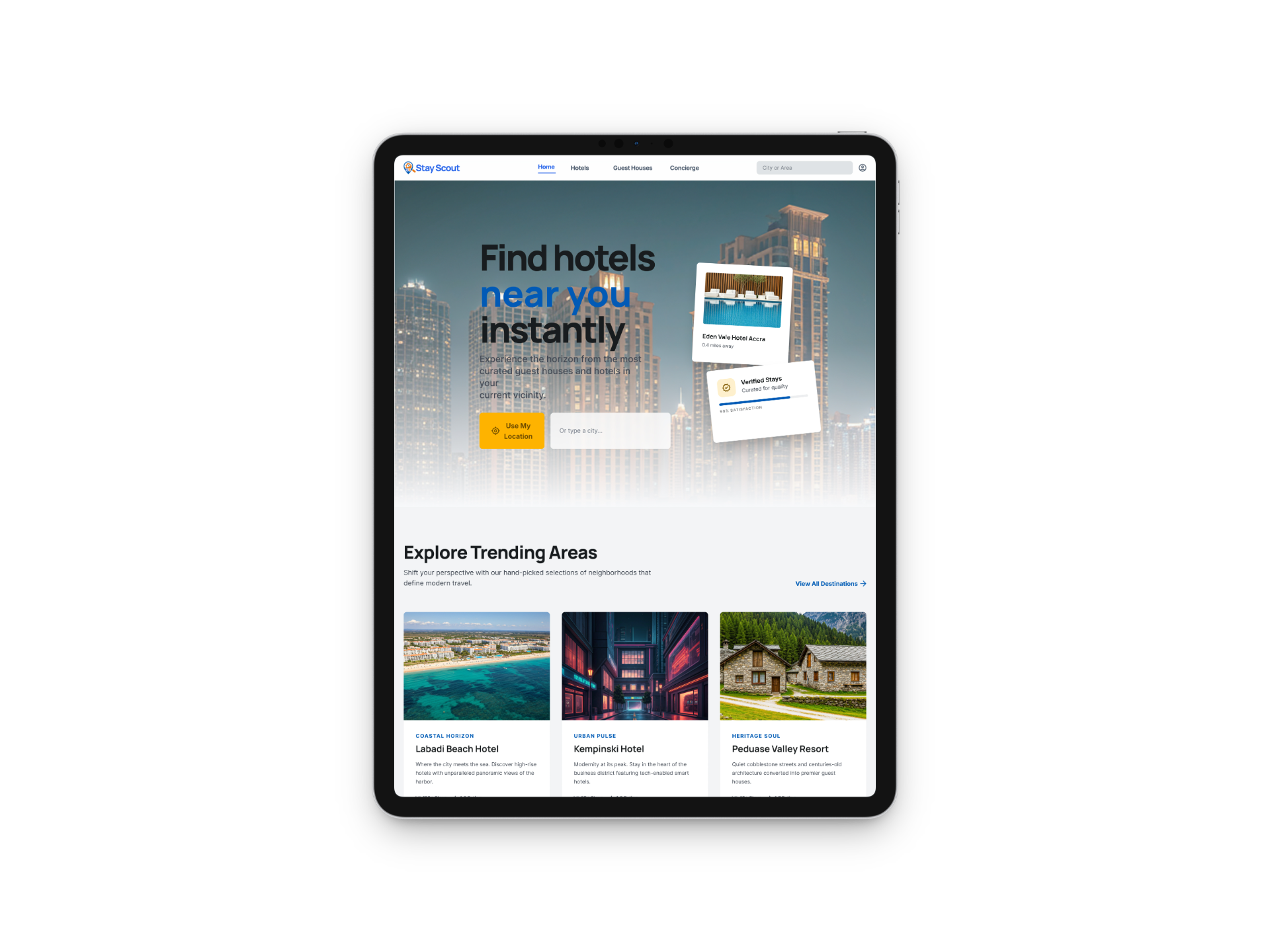 Stay Scout App UI Design Showcase 2